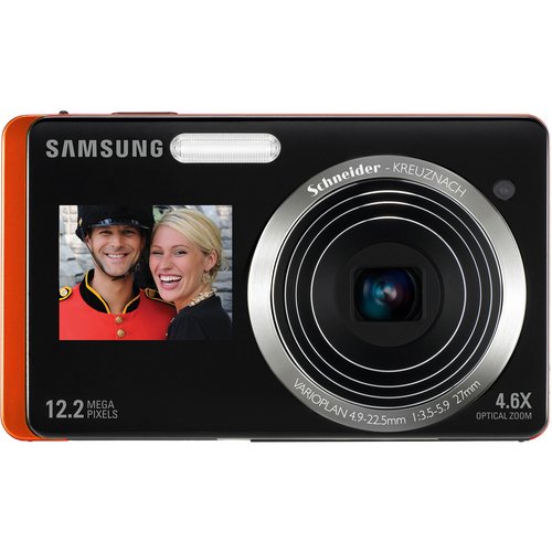 Samsung TL225 DualView 12.2MP Digital Camera with 4.6X Optical Zoom and 3.5-Inch LCD Screen and 1.5-Inch Front Screen (Orange)
