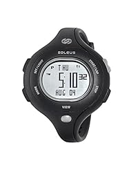 Soleus Womens SR009001 Chicked Grey Digtial Dial with Black Polyurethane Strap Watch
