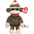 Ty Beanie Baby - Socks the Sock Monkey Brown
