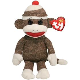  Ty Beanie Baby Socks - Grey Monkey