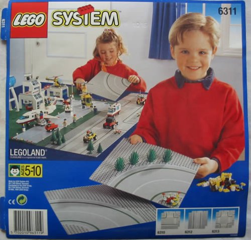 LEGO 6311 City Town Curved Road Plates