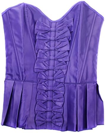 Jingtai Women's Corsets Push Up Lace Steel Purple XXL