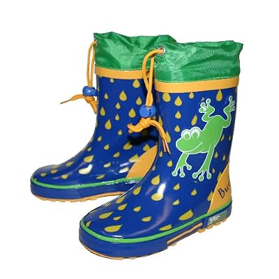 Yeominis Frog Leaping Blue Wellingtons