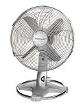 Honeywell HT-216E Oszillierender Tischventilator in chrom 30 cm Flügelduchmesser