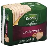 Depend Underwear, for Women, Maximum Absorbency, S/M (28-40 Inch), 18 ct.