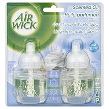 Air Wick 82291 Scented Oil Twin Refill Aqua Essences Cool Linen & White Lilac (Case of 2)