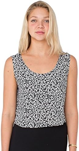 American Apparel Winie Print Rayon Loose Crop Top - Winie Black / One Size
