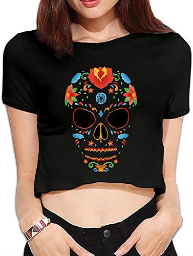 JUN Women's Dew Navel T Sugar Skull Brief Hipsters Black L