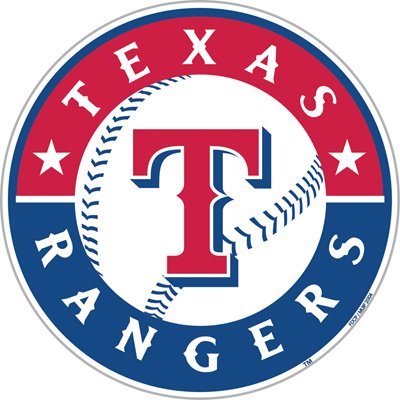 Texas Rangers MLB 12 inch Vinyl Magnet Set Of 2