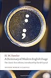 A dictionary of modern English usage