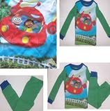 DISNEY LITTLE EINSTEINS PAJAMAS LONG PJS Leo & Quincy Cotton Blue Green Boys