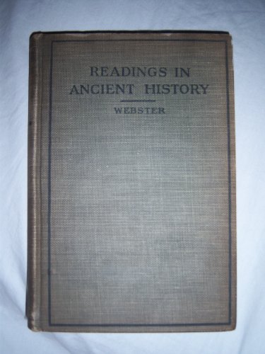 Readings in Ancient History, Hutton Webster, Ph. D., 1913, Antique 1st Edition