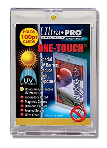 1 (One) 100pt Ultra Pro One-Touch Magnet Card Holder for Thicker Baseball and other Trading Cards
1 (One) 100pt Ultra Pro One-Touch Magnet Card Holder for Thicker Baseball and other Trading Cards