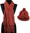 Handmade Soft Acrylic Scarf and Hat Set - Winter Fiesta in Red (One-of-a-kind) Handmade Soft Acrylic Scarf and Hat Set - Winter Fiesta in Red (One-of-a-kind)