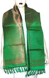 Long Scarf Brocade Silk Womens Accessory 22 x 72 inches