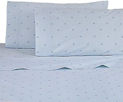 Southern Tide Skipjack Stripe Queen Sheet Set in Blue