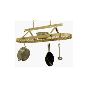 Enclume PR16C-BP Premier Four Foot Oval Pot Rack Brass