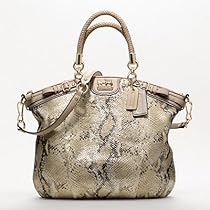 Hot Sale Coach Madison Embossed Metallic Python Lindsey 18941