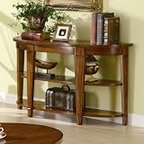 Sofa Table with Shelves Cherry Finish