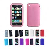 Apple iPhone 3G 3Gs 8GB 16GB 32GB Textured Silicone Skin Case Cover + Free  ....