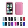 Apple iPhone 3G 3Gs 8GB 16GB 32GB Textured Silicone Skin Case Cover + Free Screen Protector, Pink, One Size