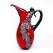 Hand Blown Red Art Glass Pitcher Vase 15