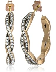 Azaara "Crystal" Petite Woven Hoop Earrings