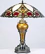 Gilded Antique Rose Tiffany Table Lamp