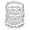 PalmBeach Jewelry Silver Tone Set of Five DiamonUltra™ Cubic Zirconia Stackable Eternity Rings