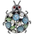 Silver Tone Ladybug Animal Pin Brooch