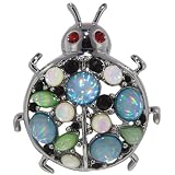 Pugster Silver Tone Ladybug Brooch