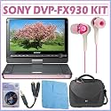 Sony DVP-FX930/P 9-inch Portable DVD Player in Pink + Accessory Kit