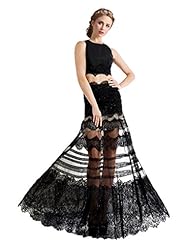 A-line Tulle Lace Crystal Sequined Jeweled Sleeveless Evening Dress/Prom Dress/Wedding Party Dress 