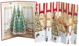 Caspari Set of 12 Holiday Pop-up Cards with envelopes in two designs