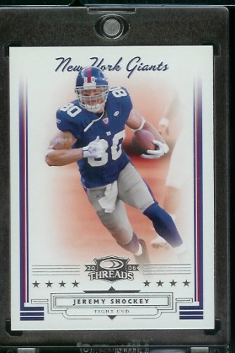 2006 Donruss Threads Jeremy Shockey New York Giants Football Card #66- Mint Condition - In Protective Display Case!!