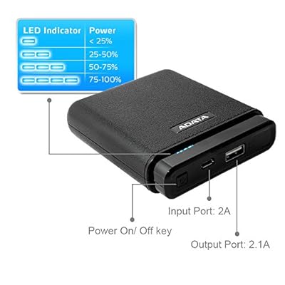 ADATA PV150 Power Bank with Long-lasting Power and Enduring Elegance(APV150-10000M-5V-CBK)