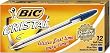 BIC Cristal Stic Ball Pen, Medium Point (1.0 mm), Blue, 120 Pens