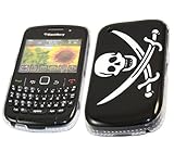 iTALKonline IMPERIAL BLACK WHITE PIRATE SKULL Pattern Super Slim Hydro Hard ....