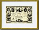Gold Framed/Matted Print 17x23, Harrisburg Lancaster Railroad Company