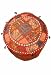 Pretty Indian Comfortable Floor Cushion, Ottoman or Stool Embellished with Multi Colored Patch, Hand Embroidery, Mirror, Beads & Tassels Work (It Comes Unfilled)