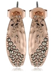 Judith Jack "Rose Rain" 14k Rose Gold Plated and Marcasite Hoop Earrings