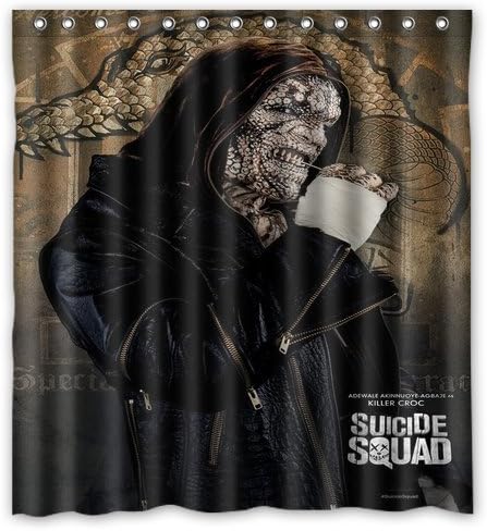 Killer Croc Suicide Squad Home Textile Bathroom Decoration Luxurious Cozy Lovely Decor Pleasing Peculiar Effect Polyester Fabric Shower Curtain 66(w)x72(h) Inches