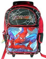 Marvel Spiderman Wheeled Backpack - Web Crawling Luggage Back Pack