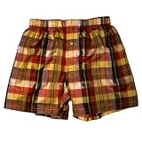Silk Boxers – XXL – Golden Plaid – Royal Silk Boxer Shorts