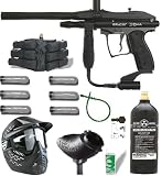Paintball 365 Kingman Spyder 07 Black Xtra Marker Gun Blk Super Set -with NECK PROTECTOR!