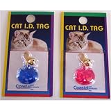 Pet Supplies : Cat ID Tag - Blue / Kitty Shaped