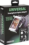 Carson HookUpz Universal Smart Phone Optics Digiscoping Adapter For Binoculars Spotting Scopes Monoculars Telescopes Microscopes and More (IS-100)