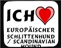Mauspad mit Ich liebe Europ&auml;ischer Schlittenhund / Scandinavian Hound Dekoration