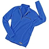 TAIGA Men's Polartec Microfleece Long-sleeved Zip Shirt, Royal Blue, MADE IN CANADA