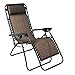 PARTYSAVING Infinity Zero Gravity Outdoor Lounge Patio Folding Reclining Chair Brown Set of 2 APL1014